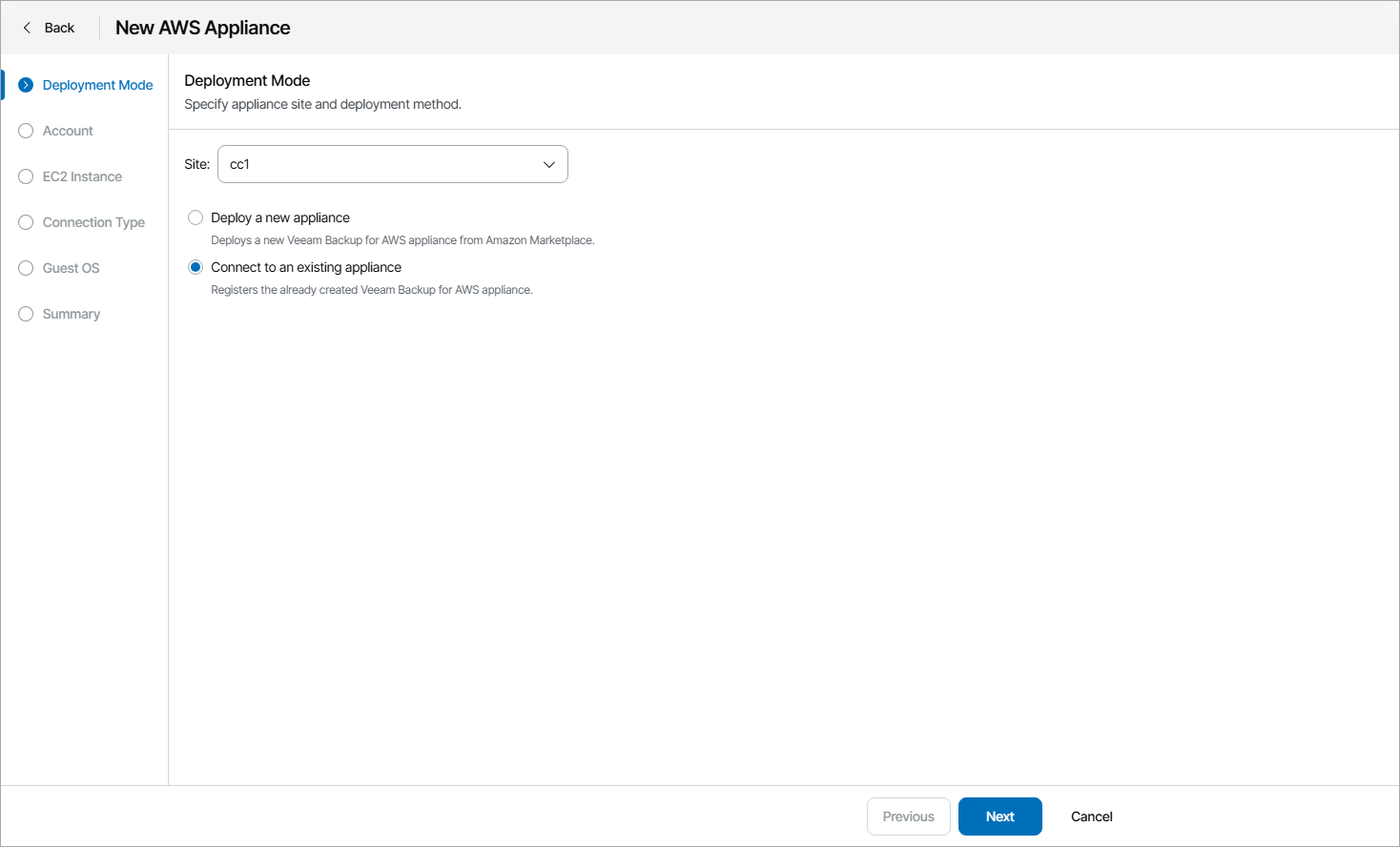 Select Deployment Mode