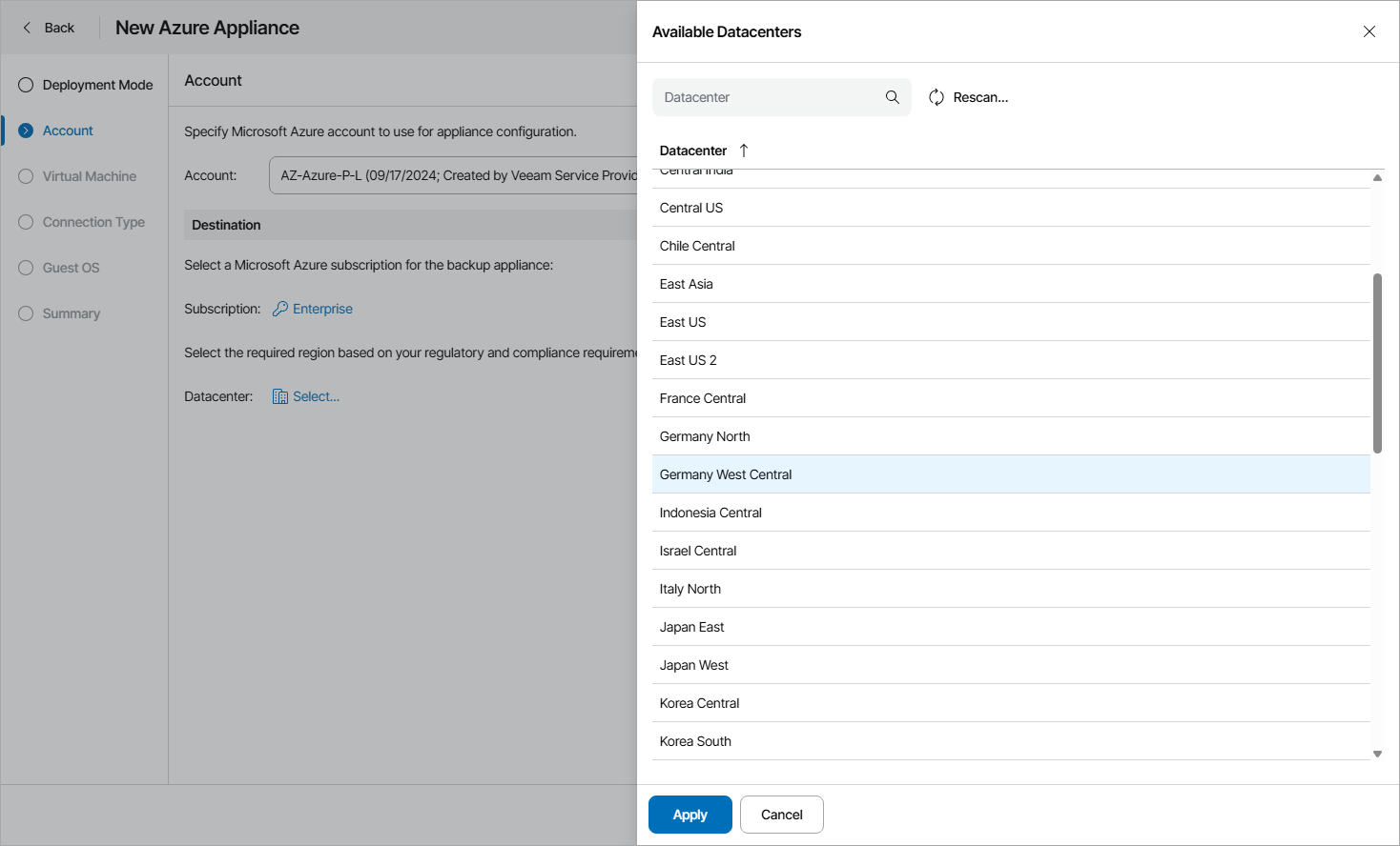 Specify AWS Account