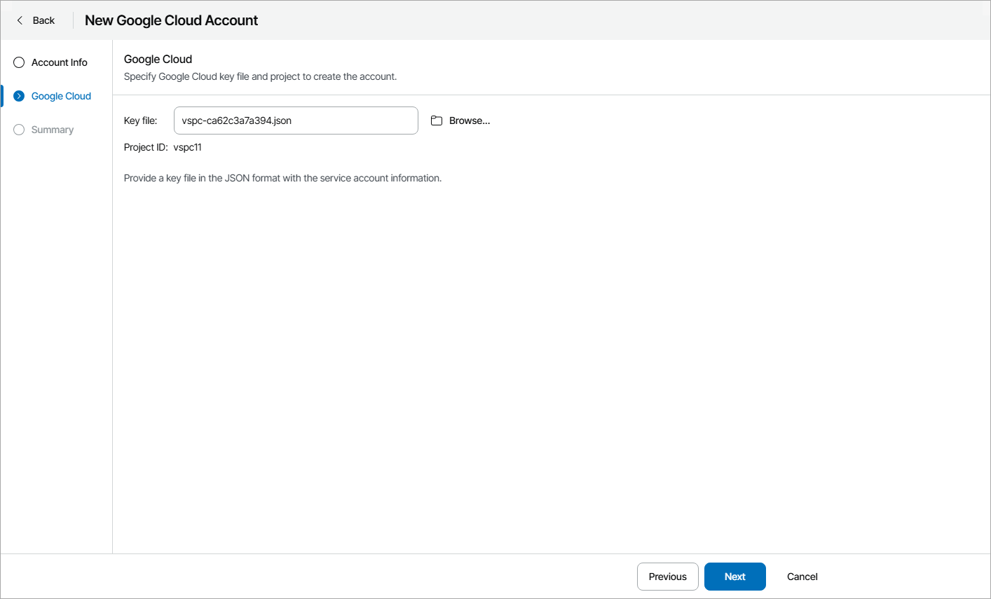Provide Key File