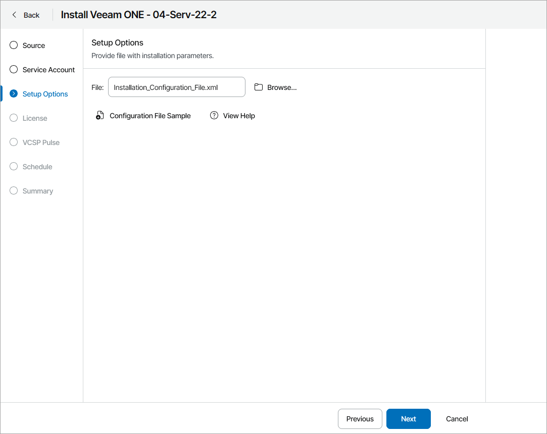 Provide Configuration File