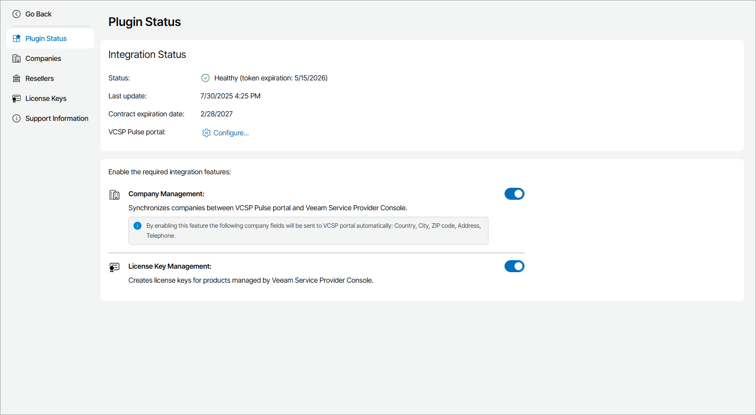 Configure Integration Settings
