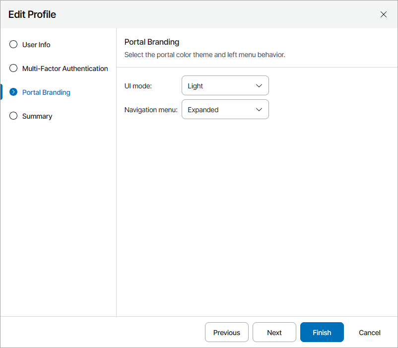 Configure Portal Theme