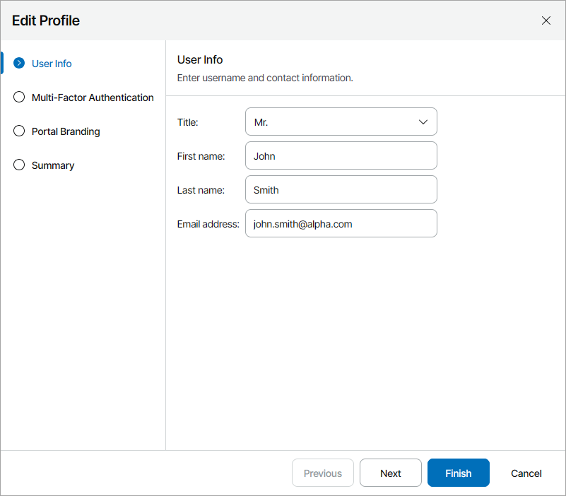 Add User Information