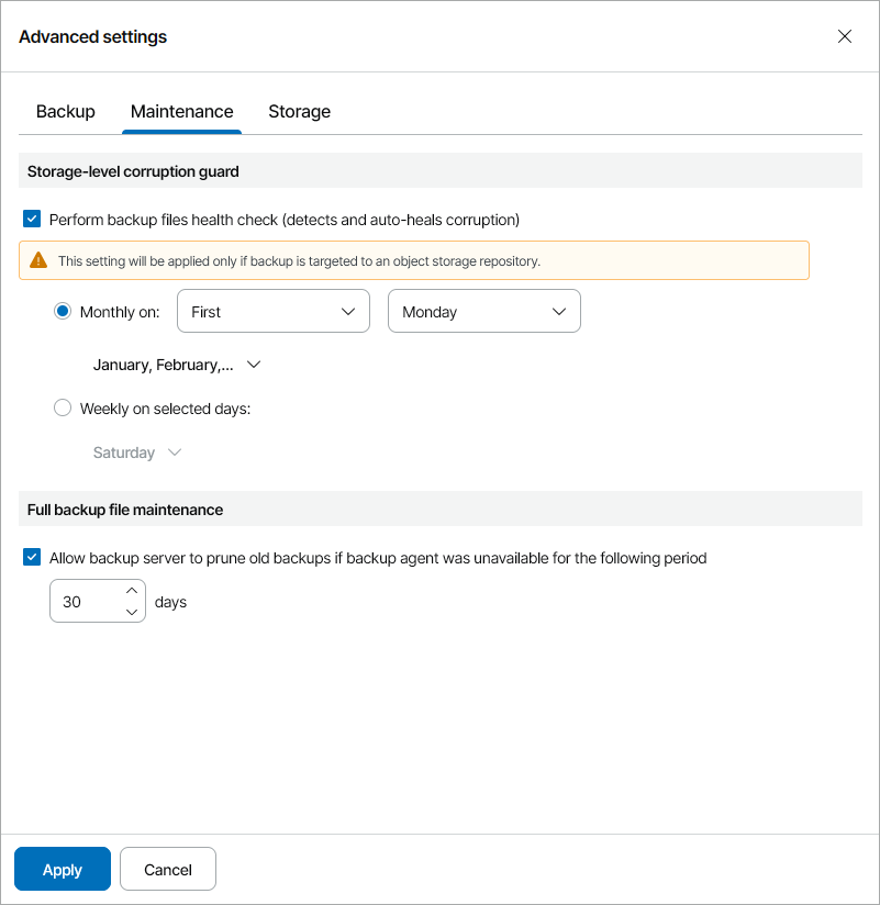 Specify Advanced Settings