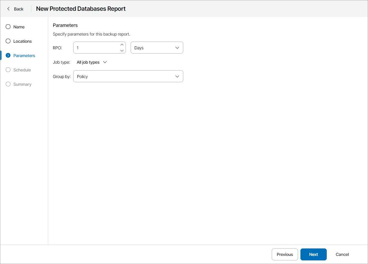 Specify Report Parameters