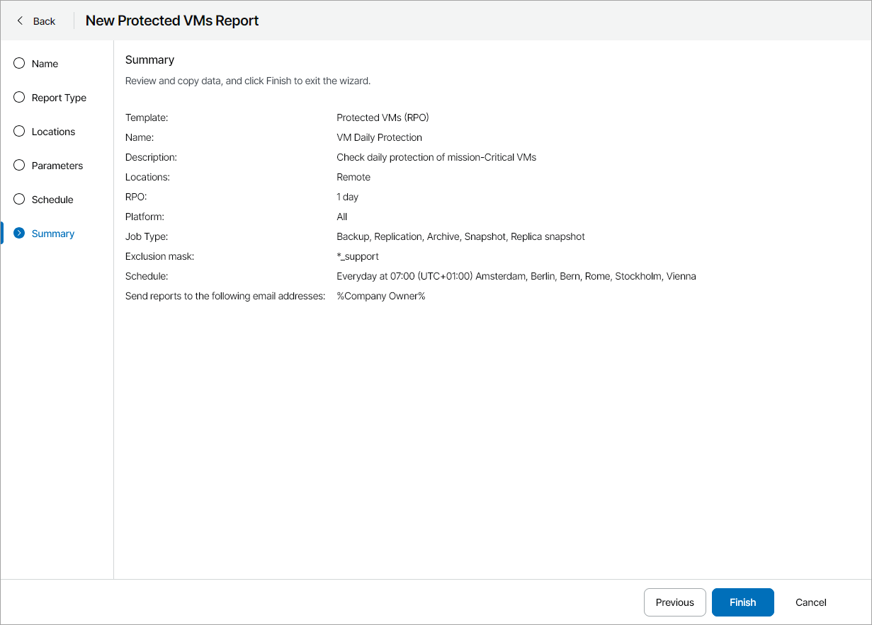 Review Report Configuration