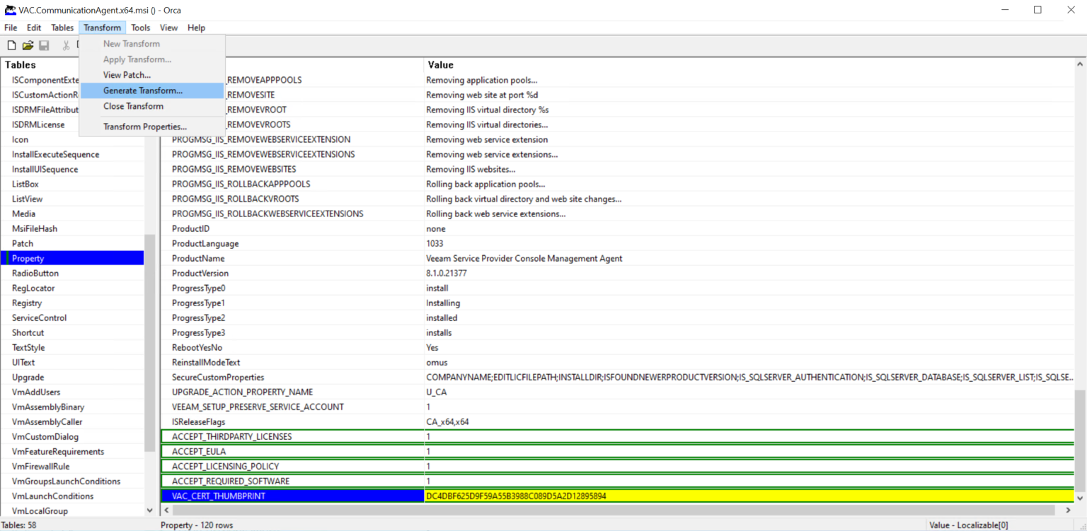 Edit MST File