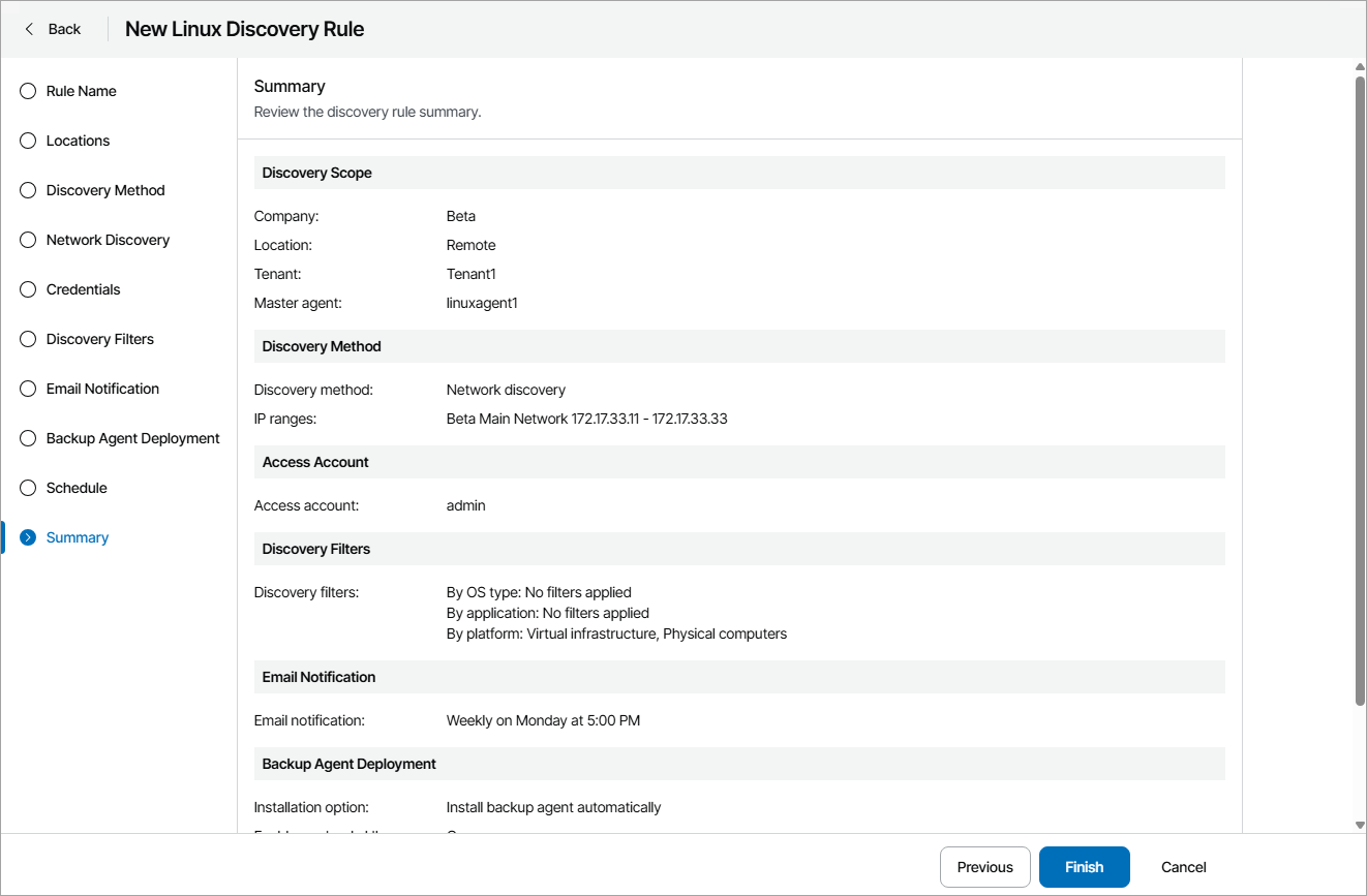 Review Discovery Settings