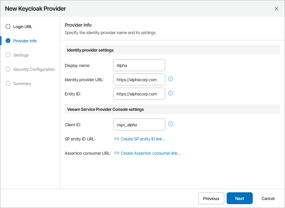 Provider Info