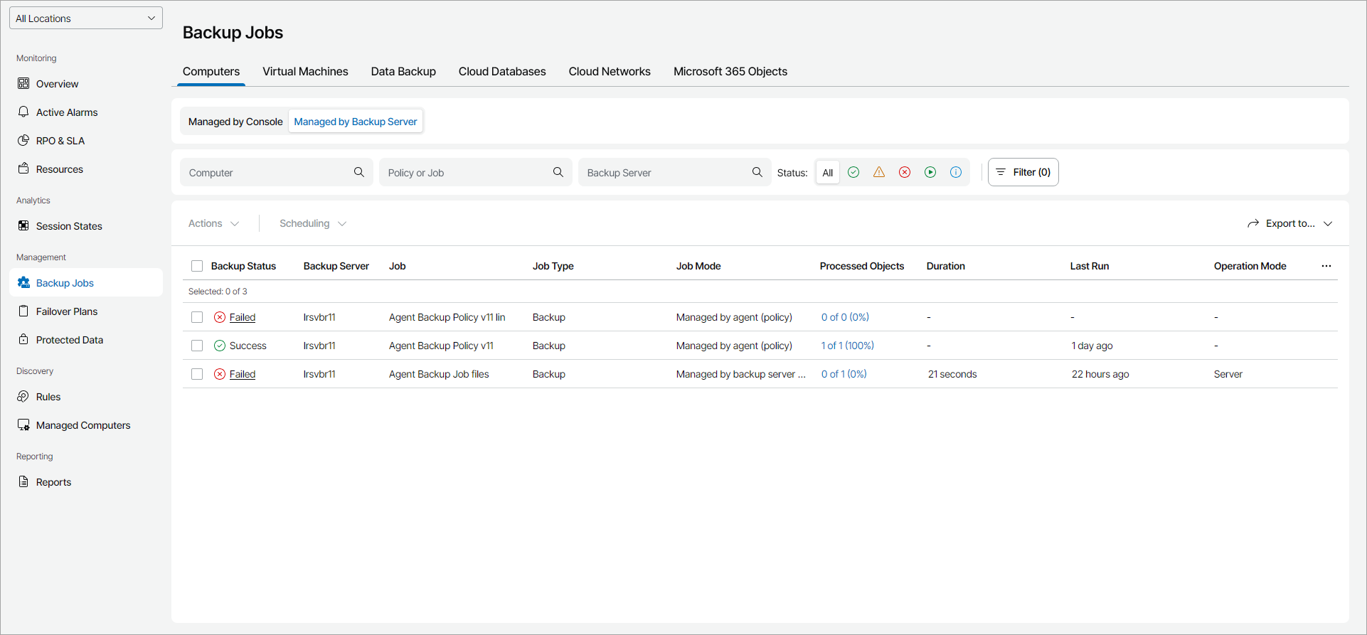 View Monitored Agent Job Details