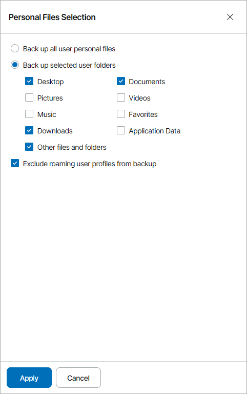 Select folders