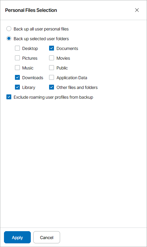 Select folders