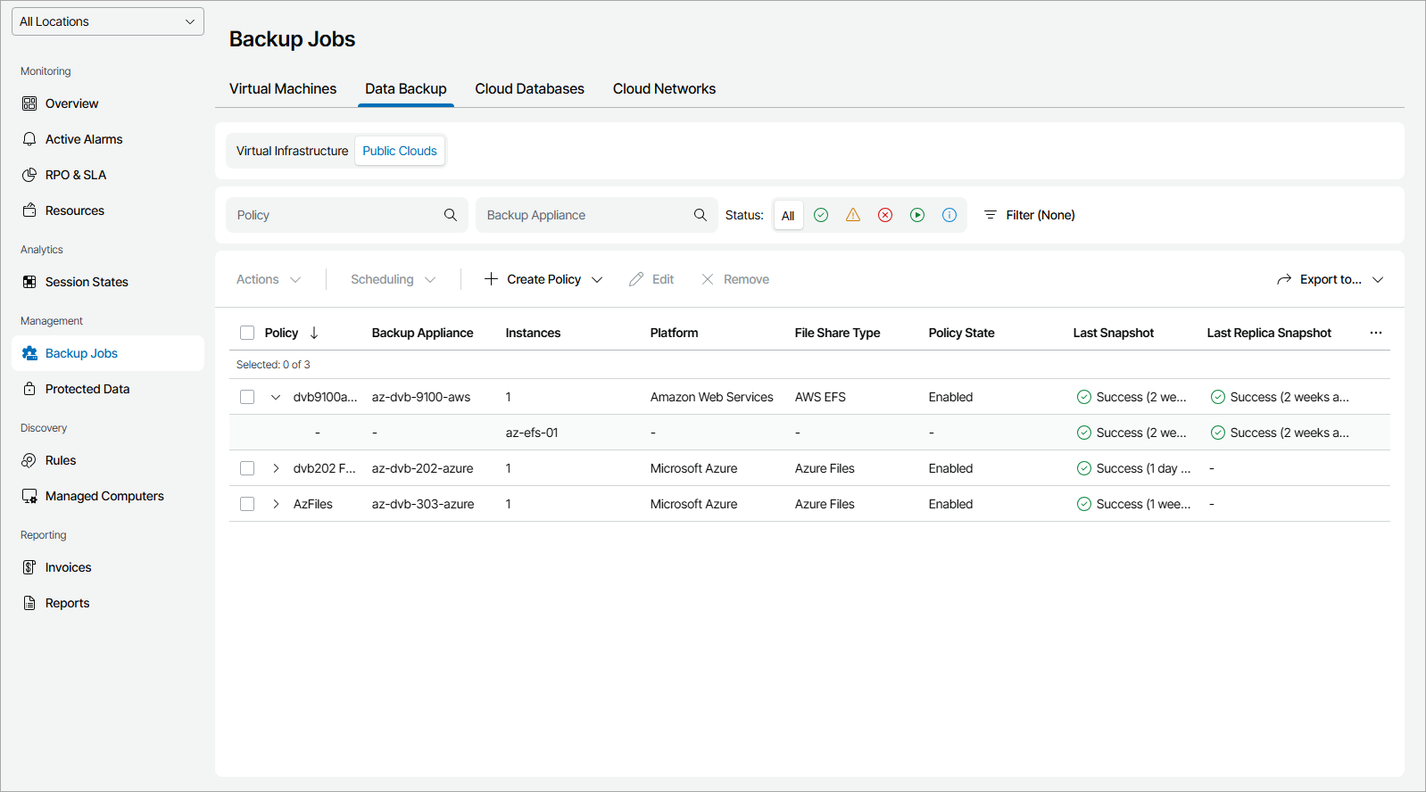 View Cloud File Share Job Details