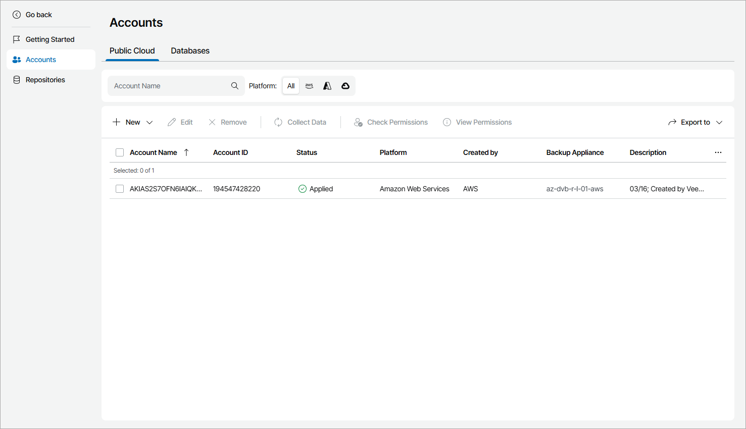 View and Export Accounts