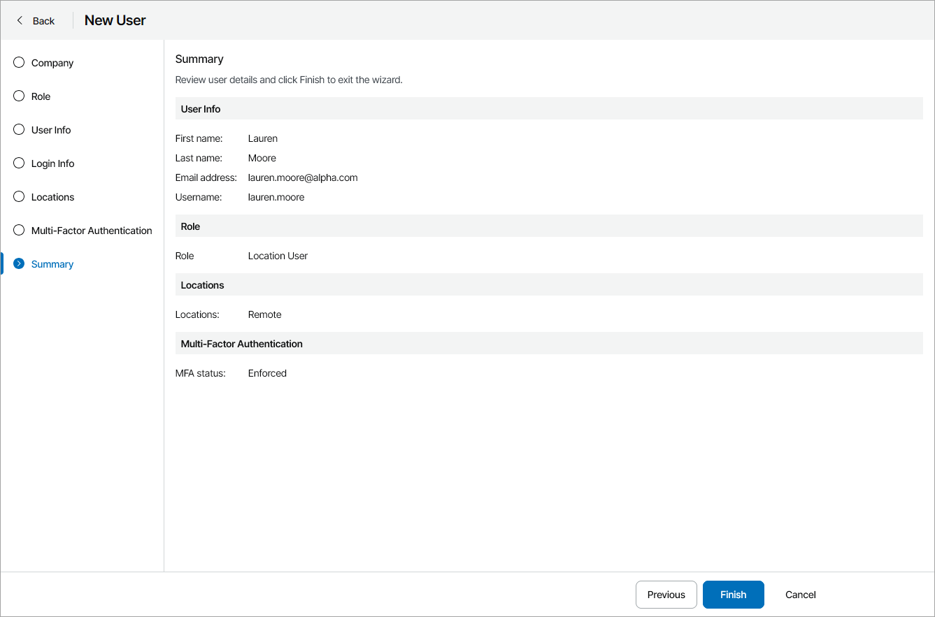 Review User Details