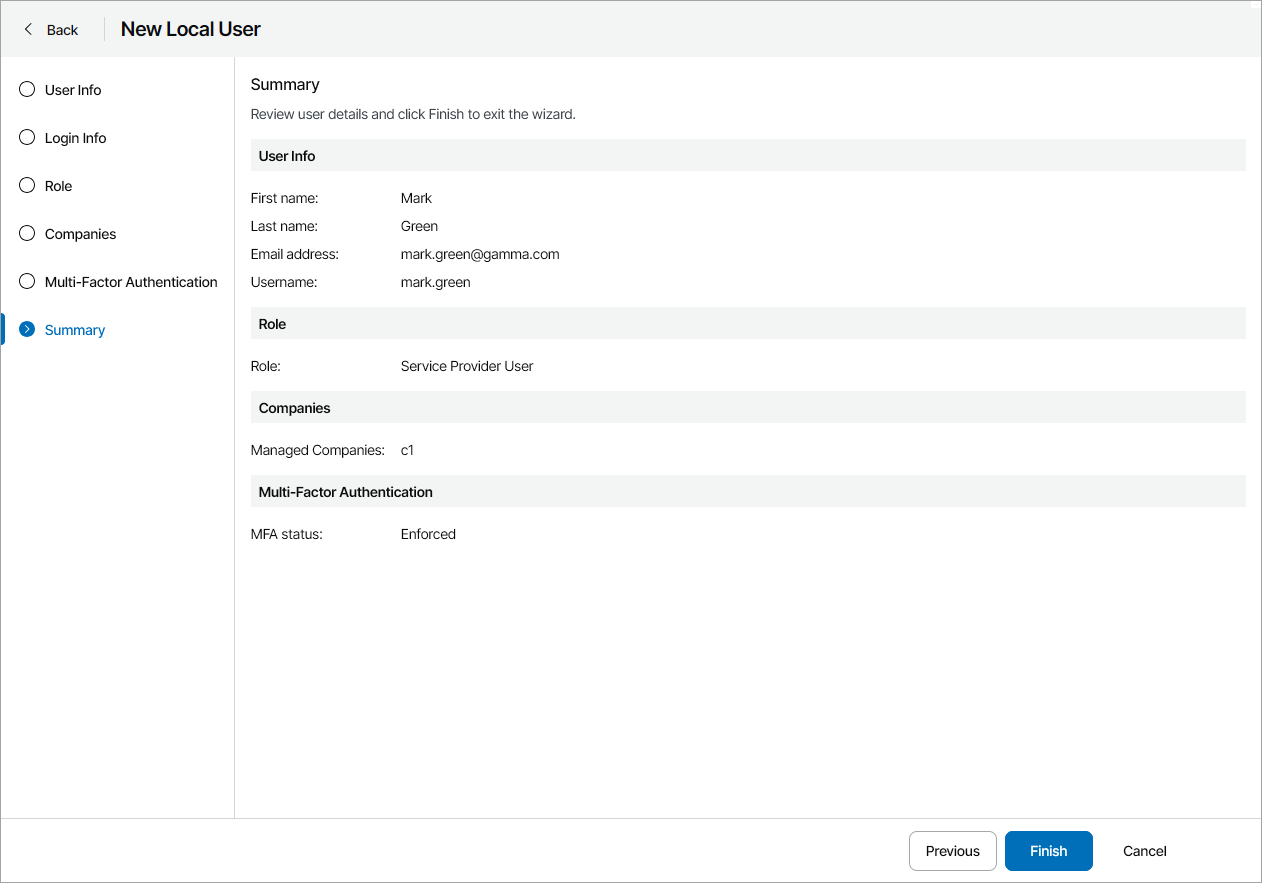 Review User Details