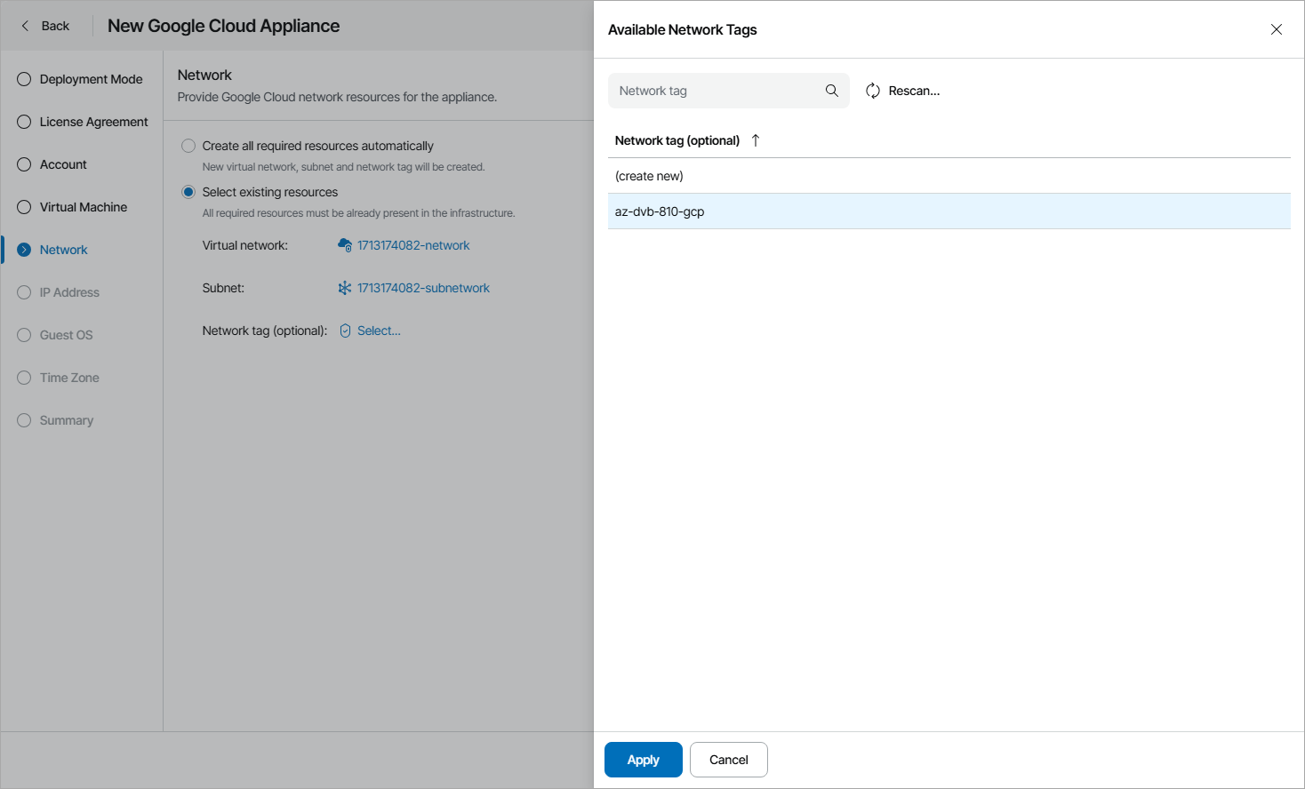 Specify Network Settings