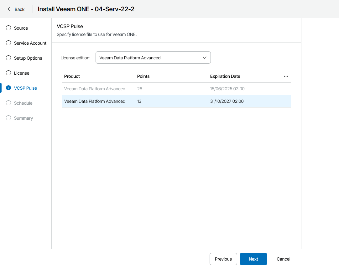 Select VCSP Pulse License