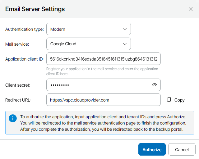 Configure Mail Service Integration
