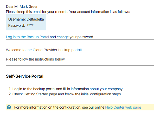 Welcome Email