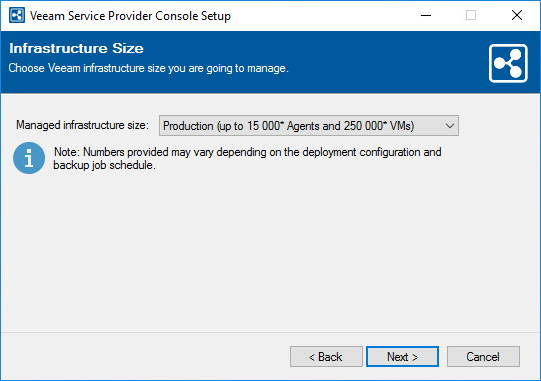 Choose Infrastructure Size