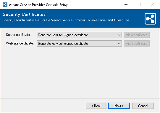 Select Security Certificates