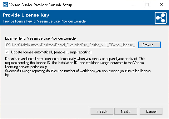 Provide License File
