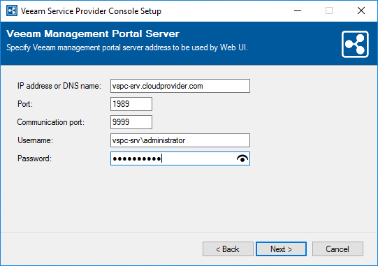 Specify Connection Settings