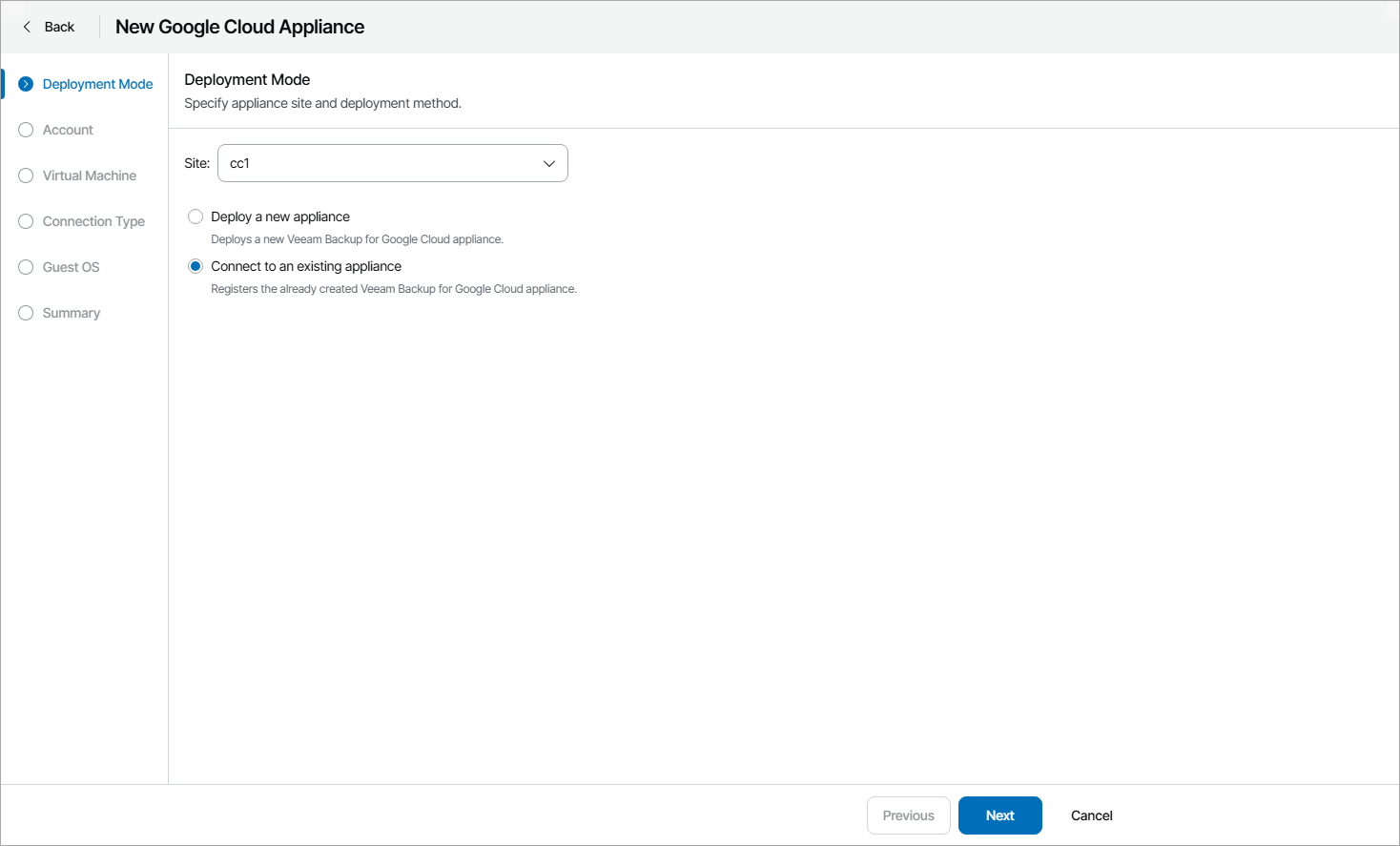 Select Deployment Mode