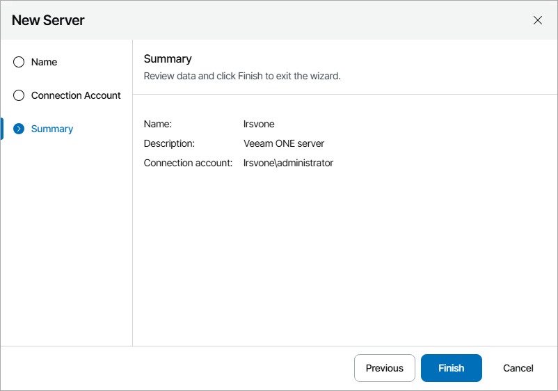 Review Connection Settings