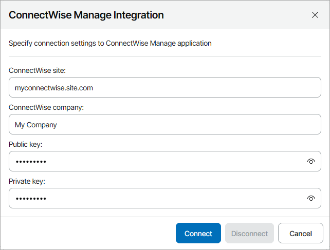 ConnectWise Manage Integration