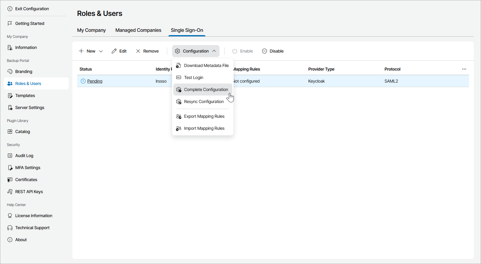 Complete Configuration