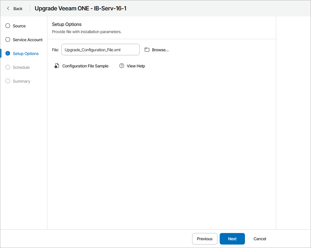 Provide Configuration File