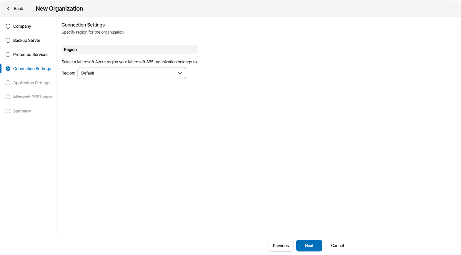 Select Microsoft Azure Region