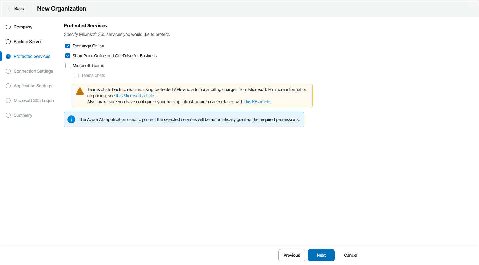 Select Microsoft Online Services