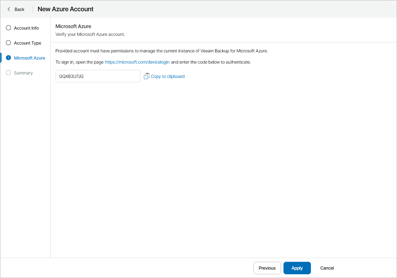 Verify Microsoft Azure Account