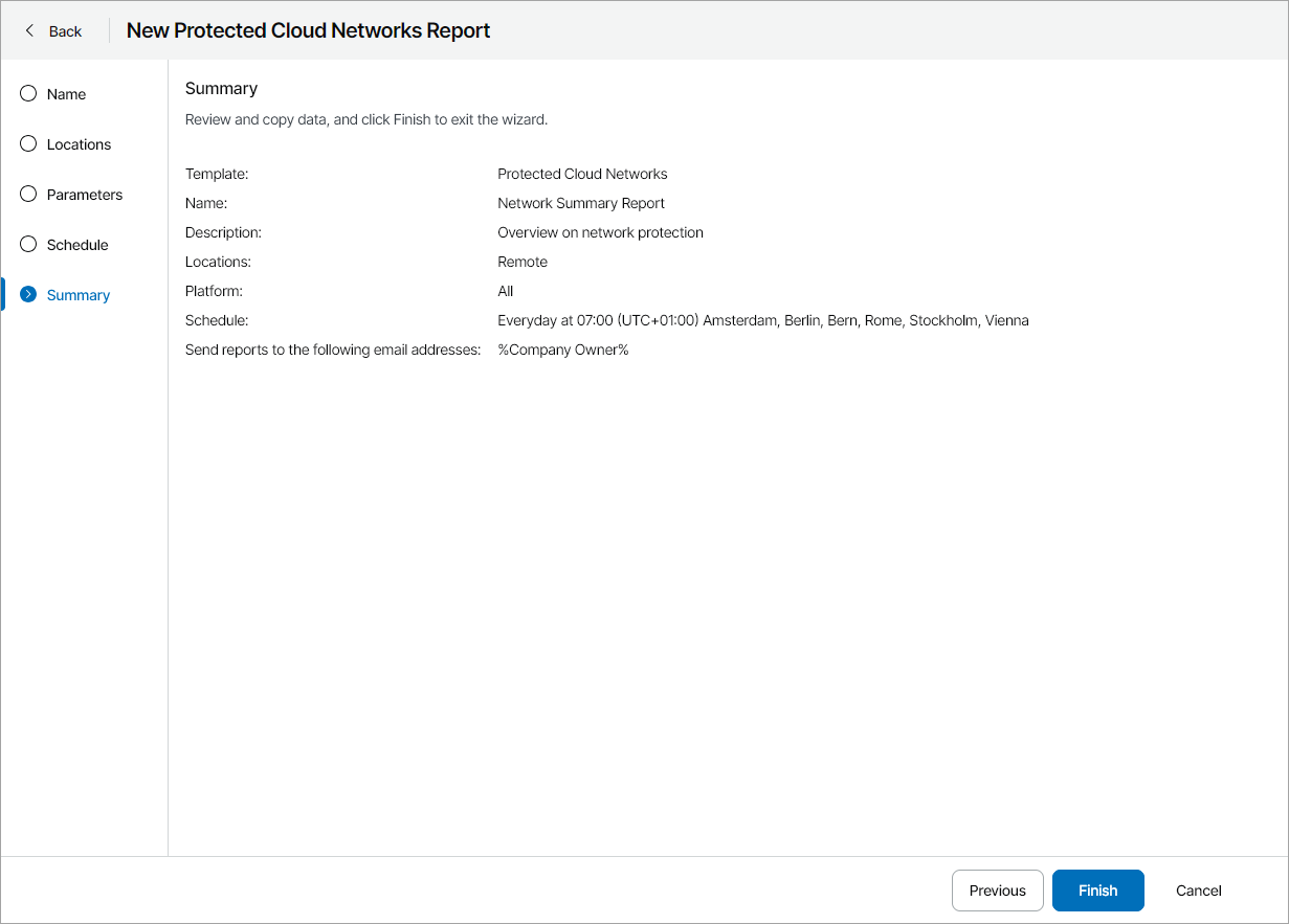 Review Report Configuration