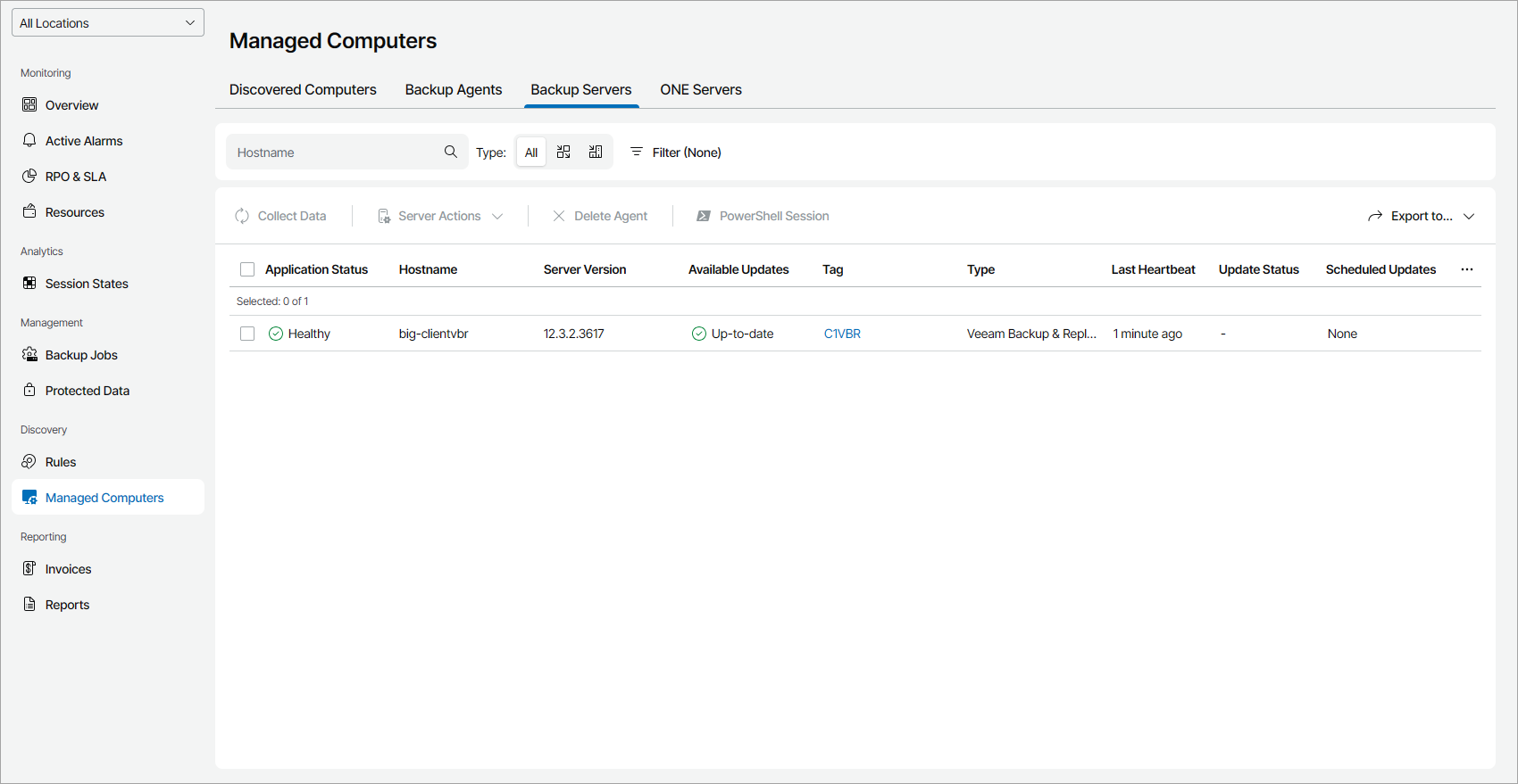 View Backup Server Details