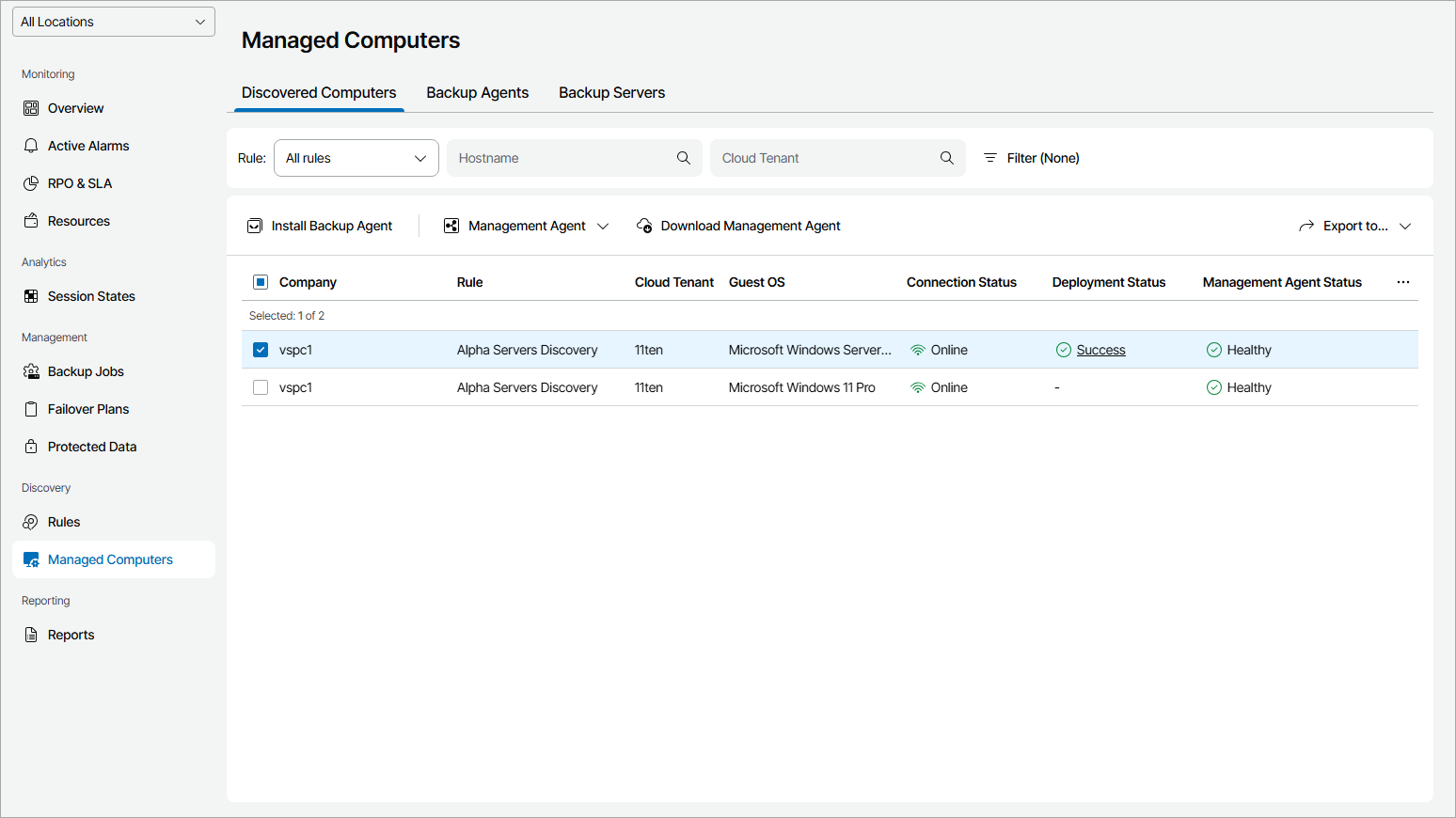 View Discovered Computers