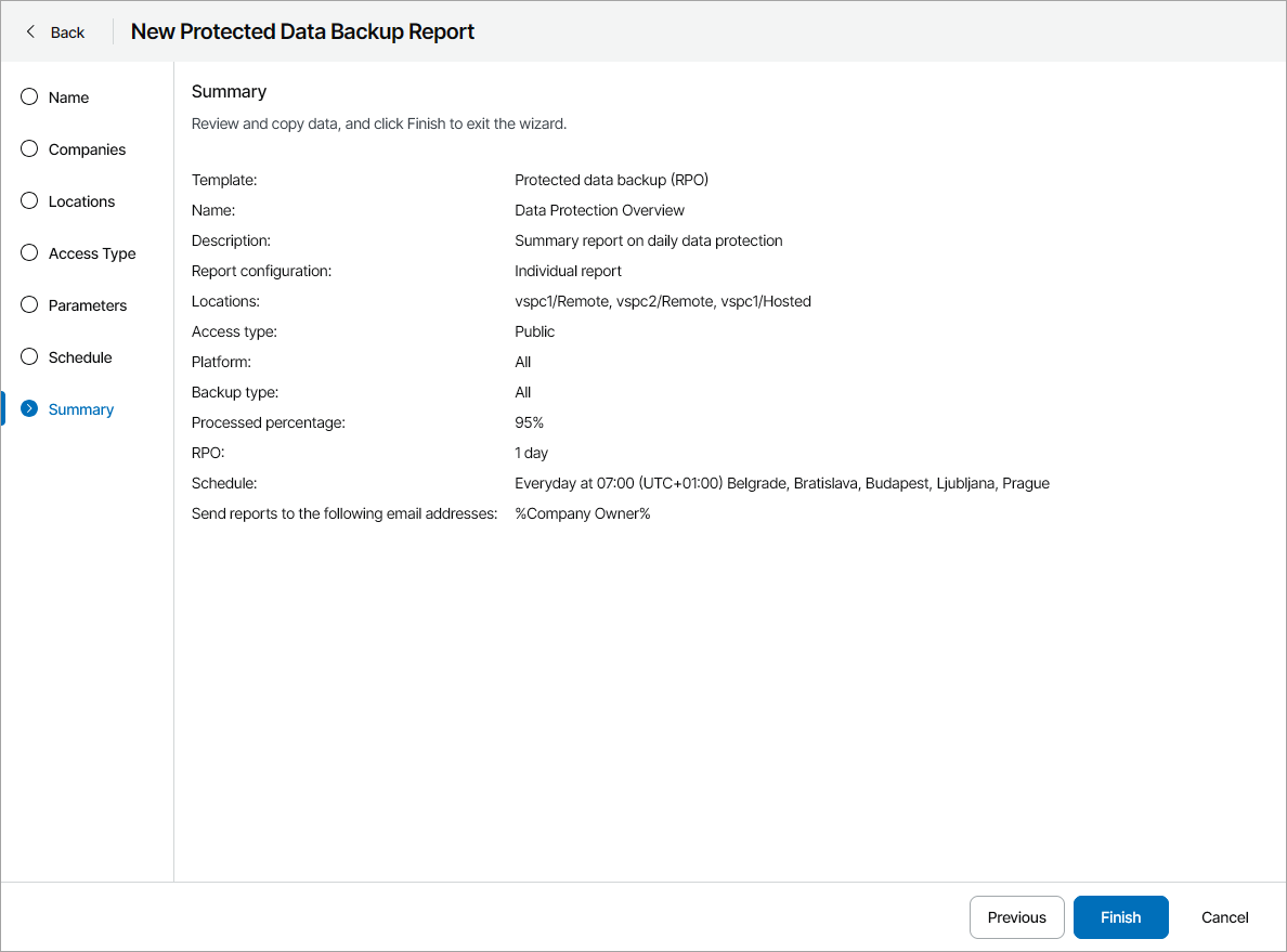 Review Report Configuration