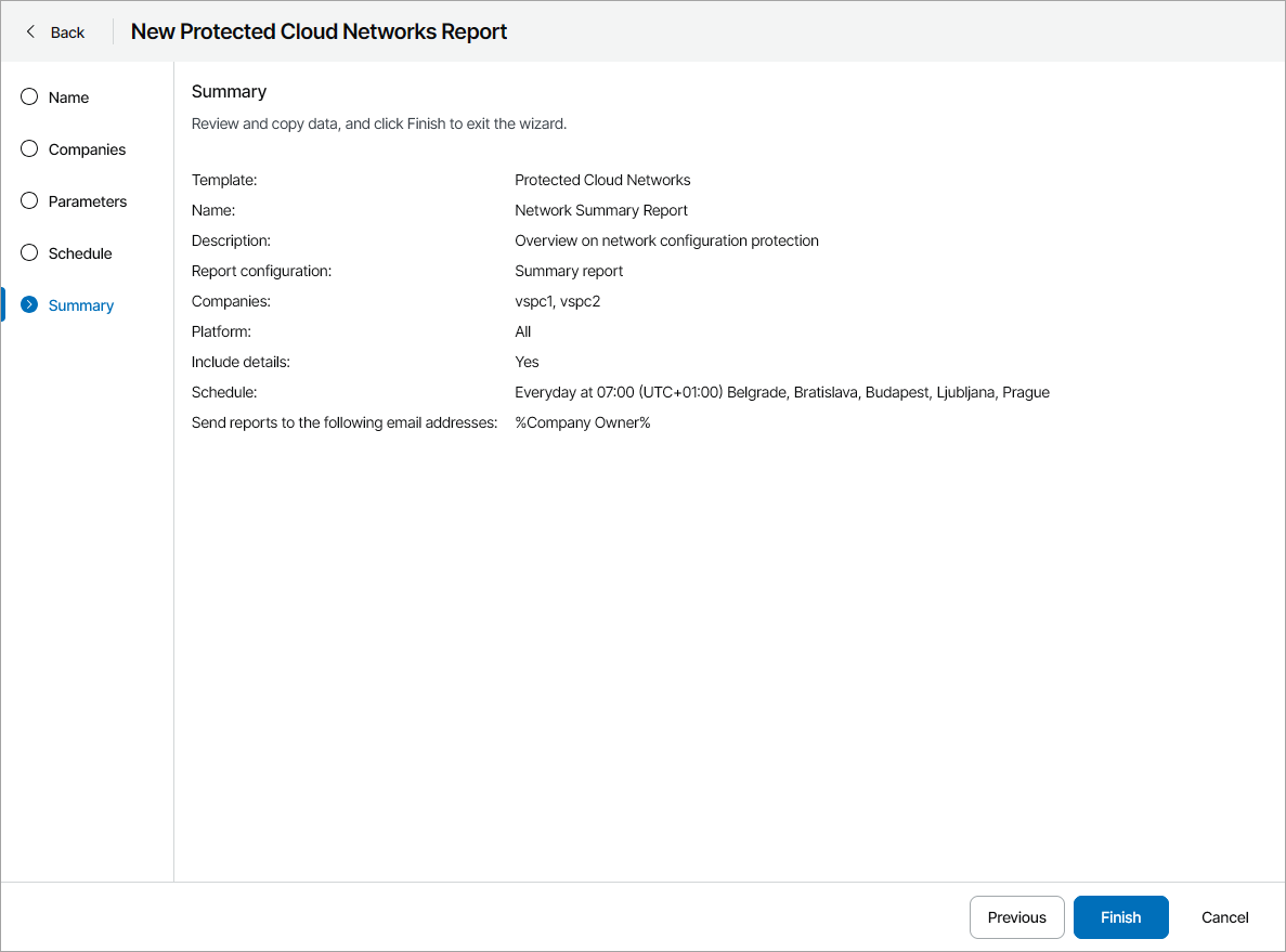 Review Report Configuration