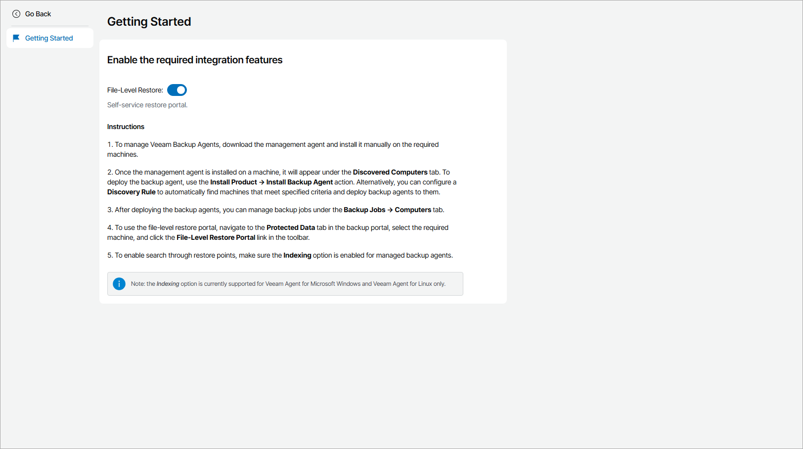 Enable File-Level Restore