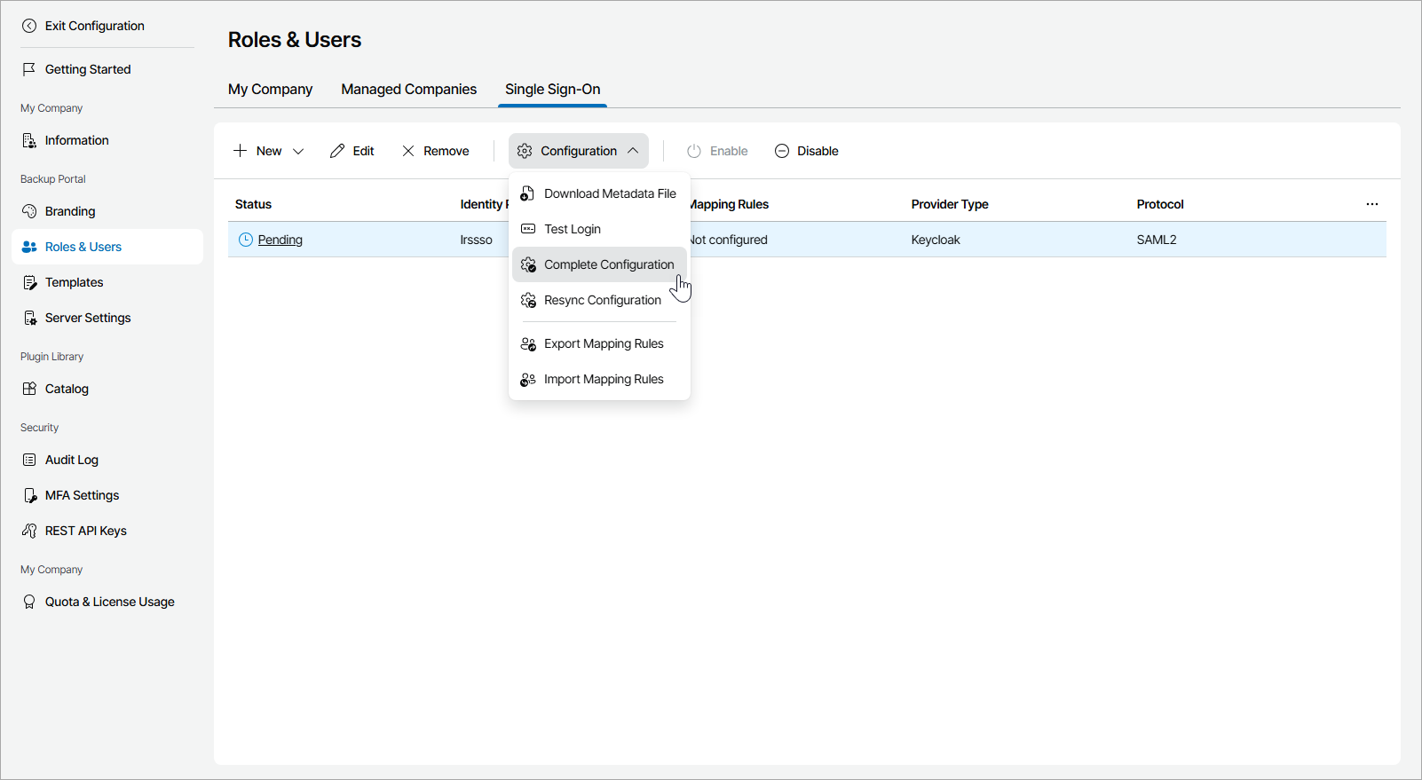 Complete Configuration