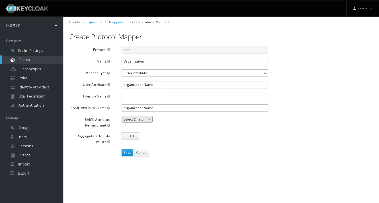 Configure Organization Name Mapper