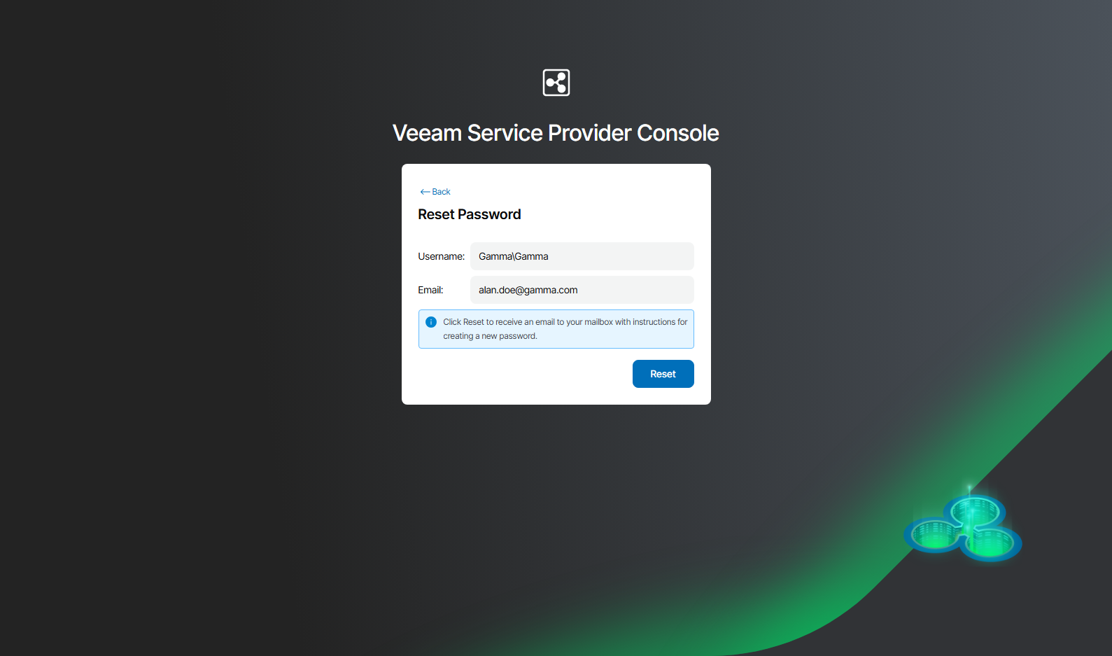 Specify User Name and Password