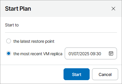 Starting Failover Plans