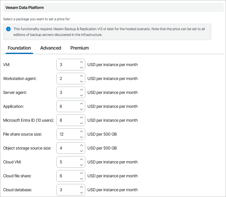 Specify Rates for Rental Licenses