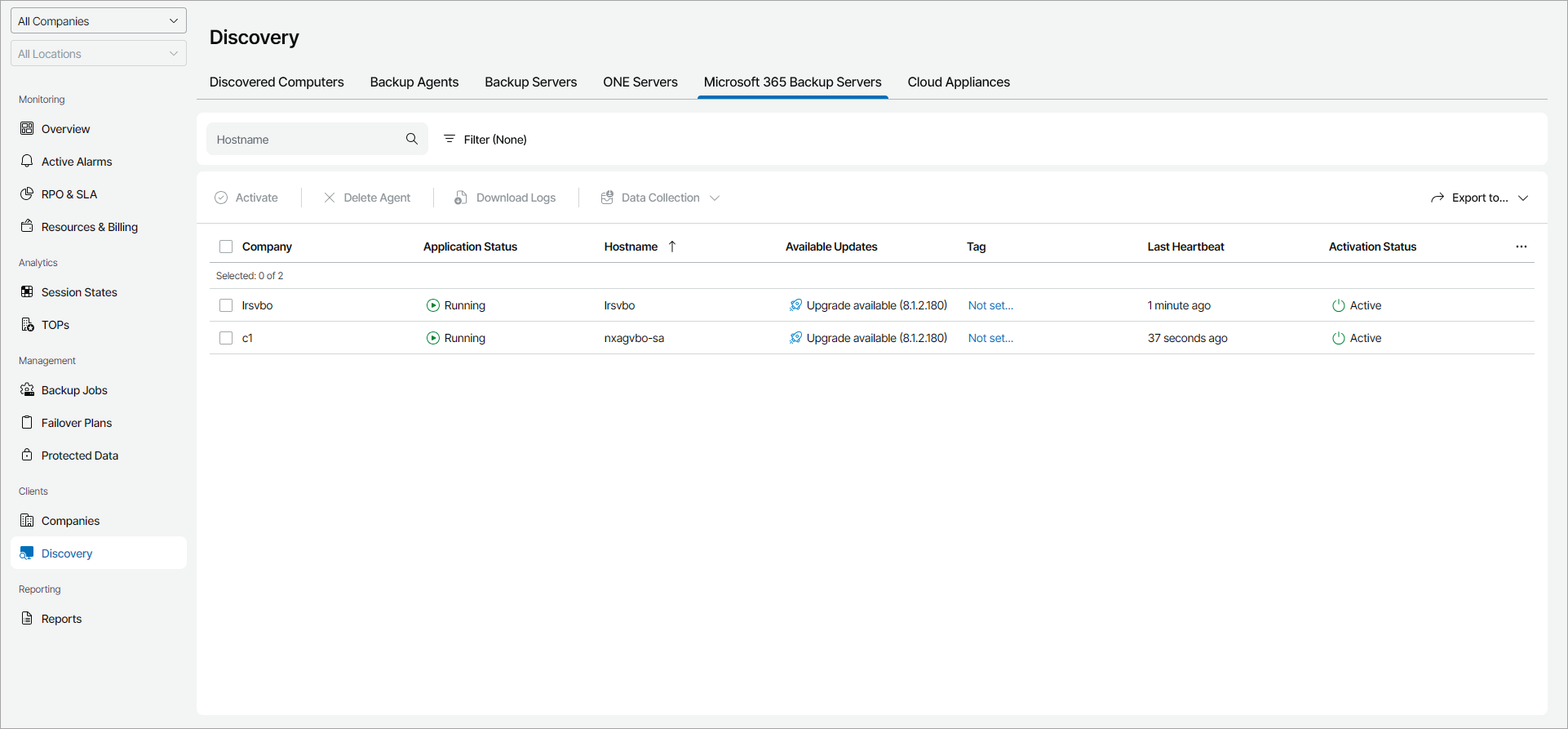 View and Export Server Details