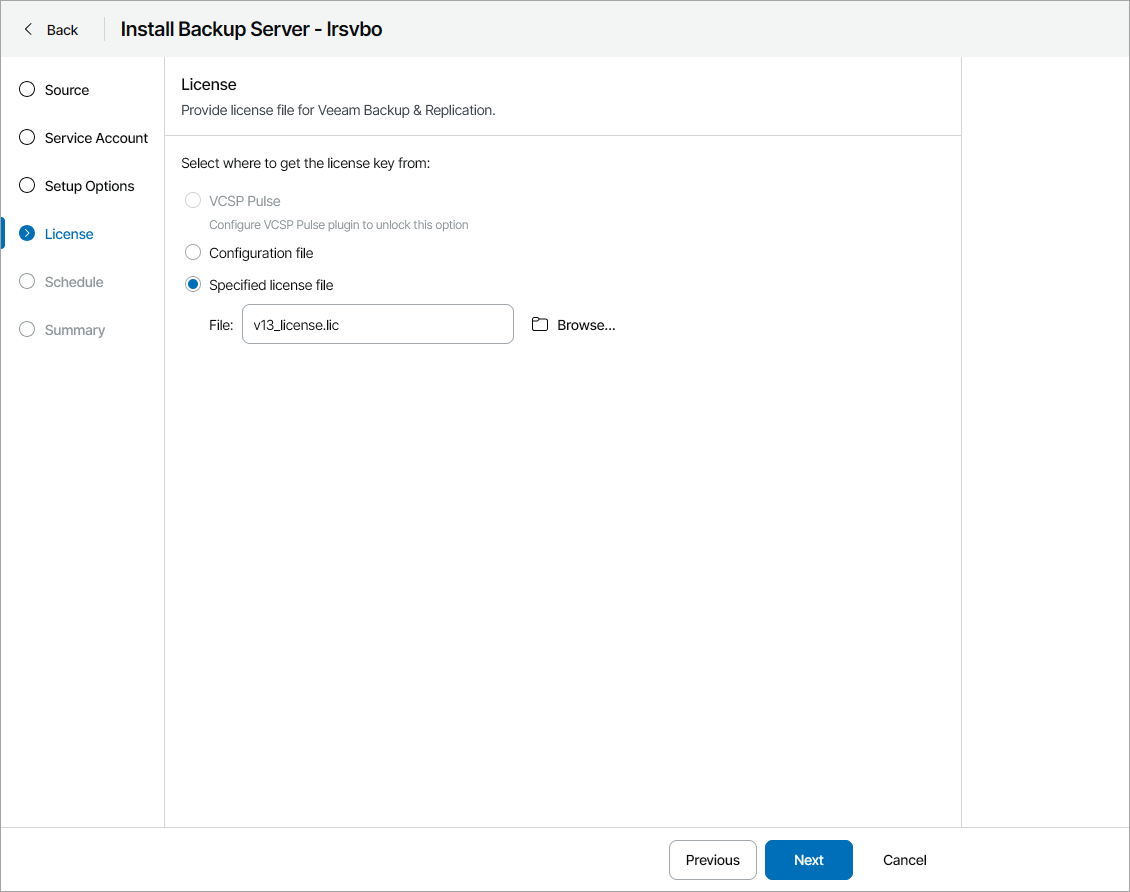 Provide License File