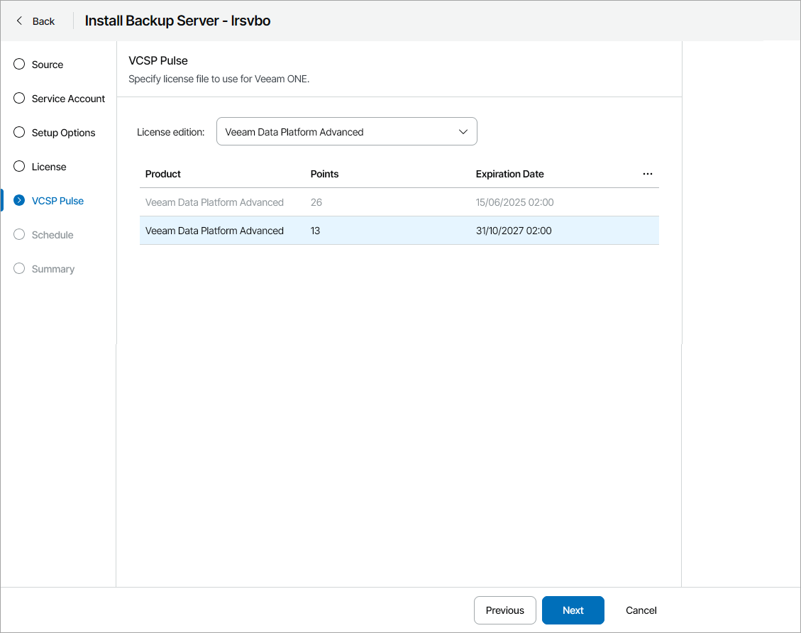 Select VCSP Pulse License